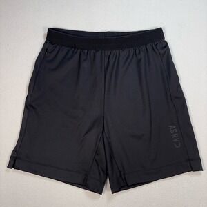 ASRV 8" Training Shorts Men's M Black‎ Stretch Spellout Logo Gym Workout